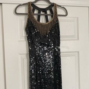 Vintage NITELINE Della Roufoga sequin mini dress size 6